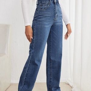 SHEIN vintage high rise straight jeans